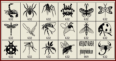 insect clip art Photoshop brushes