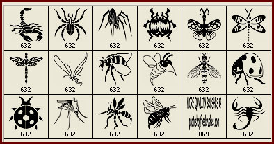 insect clip art Photoshop brushes