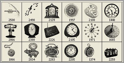 vintage clocks Photoshop brushes