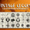 18 High-Res Vintage Clocks Photoshop Brushes