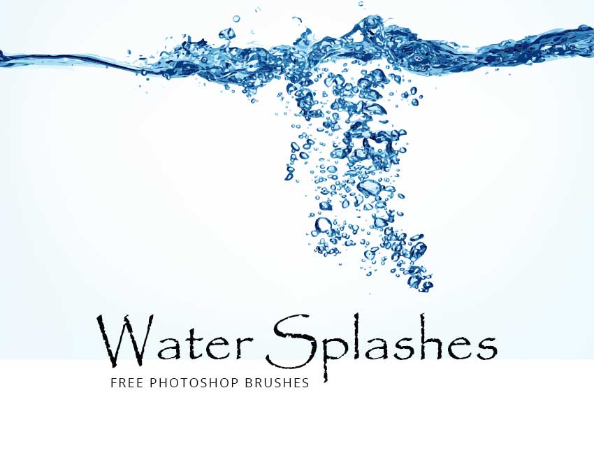 water splash brushes 1 - Os melhores tutoriais de efeitos água no Photoshop
