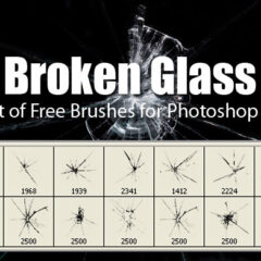 10 Broken Glass Brushes for Photoshop CS+