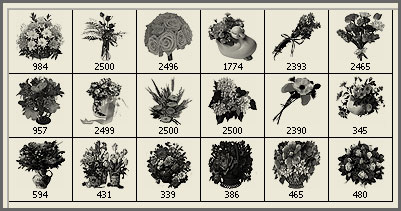 bunch of flowers Photoshop brushes