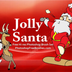 15 Santa Pictures: Photoshop CS Brush Set