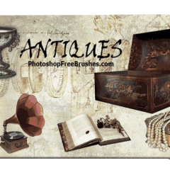 20 Antique Furniture Photoshop Brushes