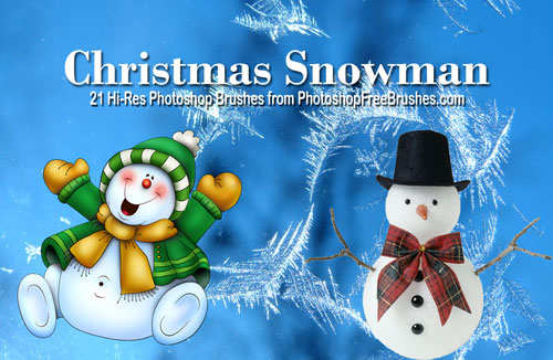 christmas brushes-snowman