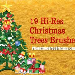19 Christmas Tree Clip Art Photoshop Brushes