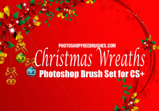 christmas wreaths photoshop brushes
