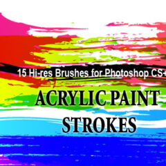 Grunge Brushes: 18 Acrylic Paint Strokes