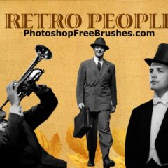 20 Retro People (Men) Photoshop Brushes