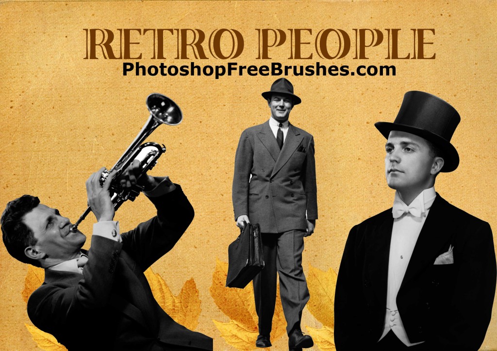 retro people men photoshop brushes