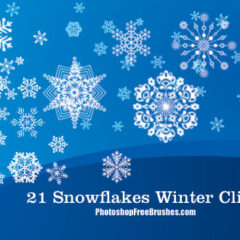 21 Winter Clip Art Photoshop Brushes