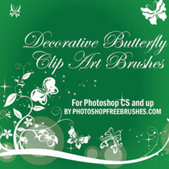 24 Decorative Butterfly Photoshop Brushes