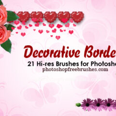 20 Decorative Borders Photoshop Brushes