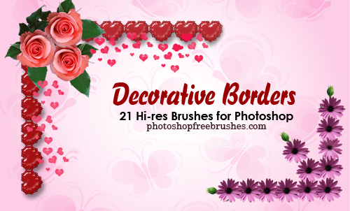 decorative borders Photoshop brushes