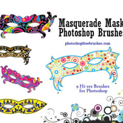 High-Res Masquerade Masks Photoshop Brushes