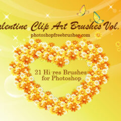 Valentine Clip Art Volume II: 21 Photoshop Heart Brushes