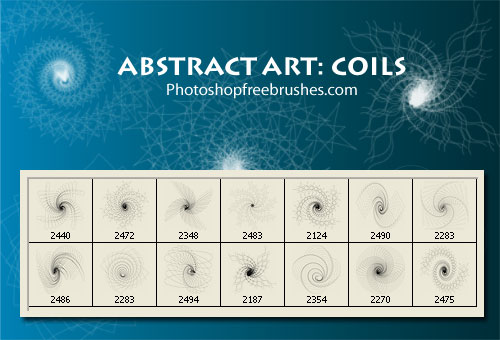 abstract art coil photoshop brushes
