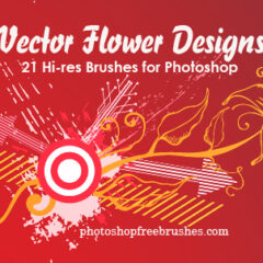 21 Vector Flower Designs as Photoshop Brushes