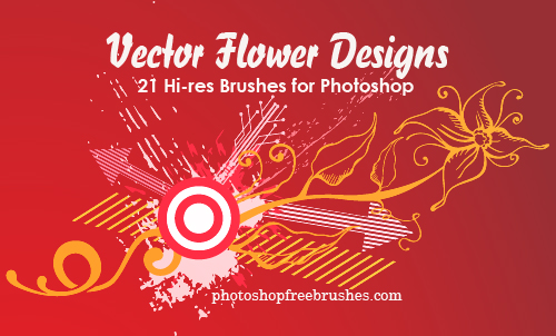 vector flower designs photoshop brushes