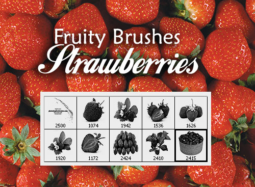 strawberry pictures photoshop brushes