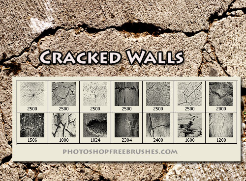 cracked wall Photoshop brushes