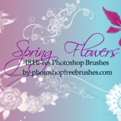 Spring Flowers: 18 Free Photoshop Brushes