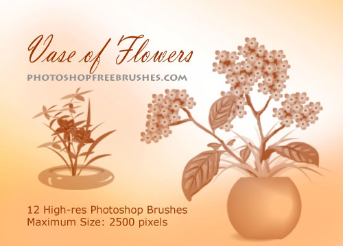 vase with flowers photoshop brushes
