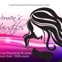 18 Woman Hair Photoshop Brushes