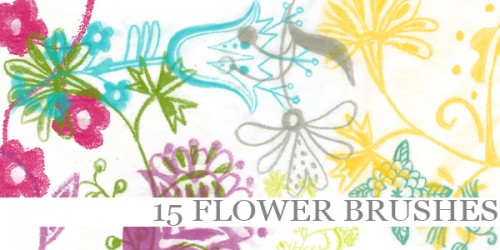 free flower photoshop brushes