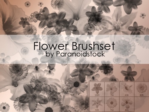 free flower photoshop brushes