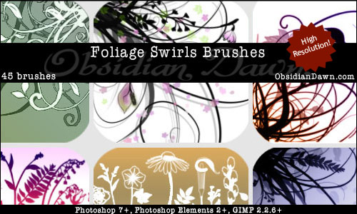 free flower photoshop brushes