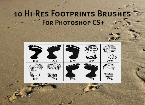 footprints photoshop brushes