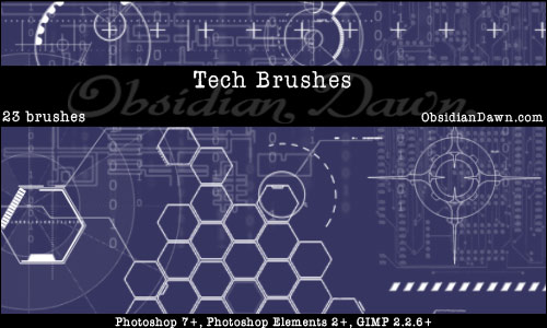 tech brushes photoshop