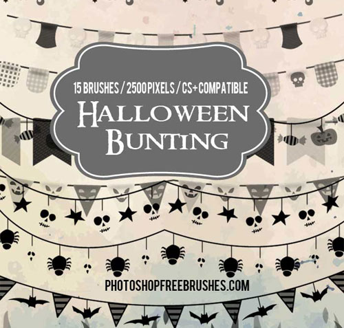 halloween-bunting-brushes