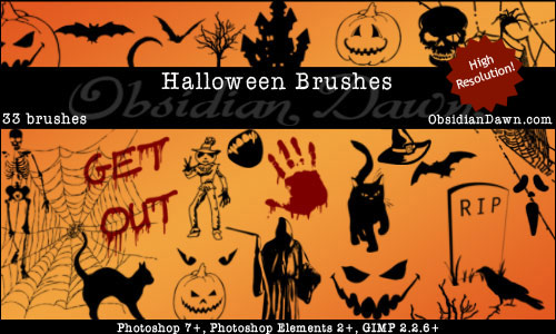 halloween photoshop brushes