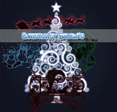 christmas photoshop brushes