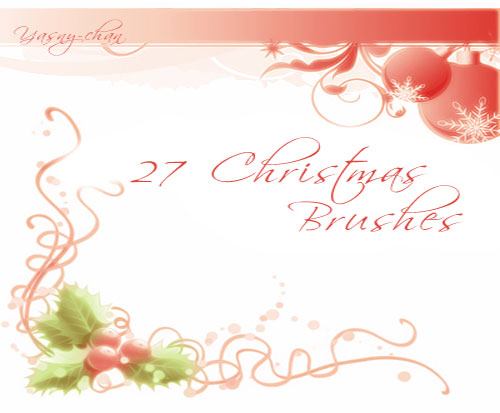 christmas photoshop brushes