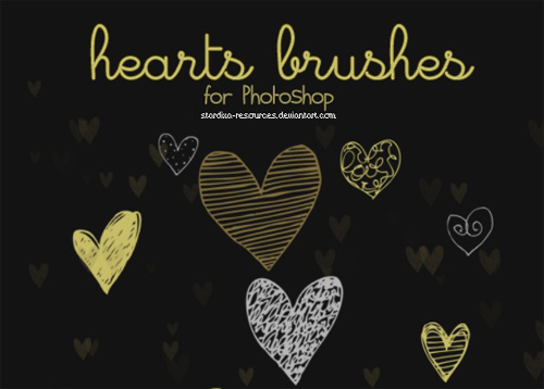 heart photoshop brushes