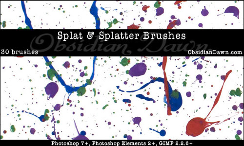 splatter photoshop brushes