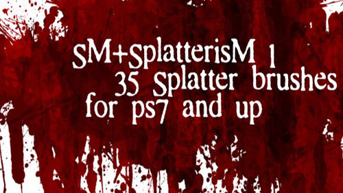 blood splatter photoshop brushes