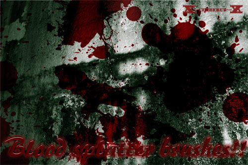 blood splatter photoshop brushes