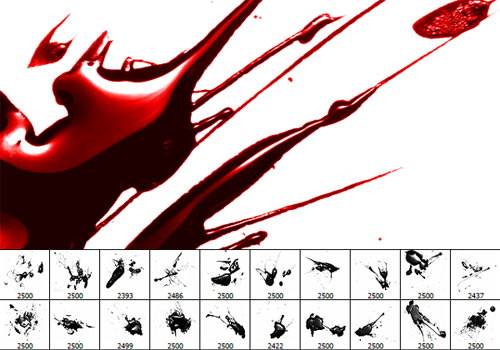 blood splatter photoshop brushes