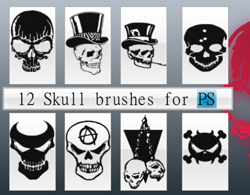 skull photoshop brushes