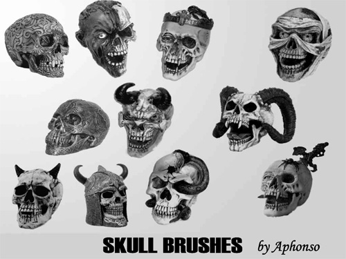 skull photoshop brushes