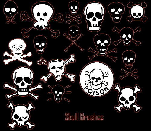 skull photoshop brushes