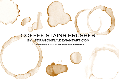 coffee stain brushes photoshop