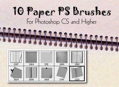 paper photoshop brushes