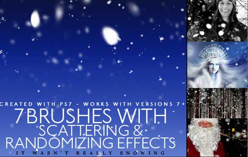 snowflakes photoshop brushes