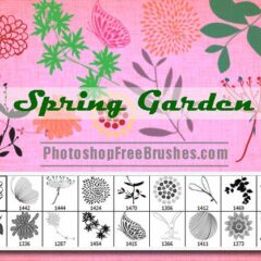 Nature Photoshop Brushes: Spring Garden